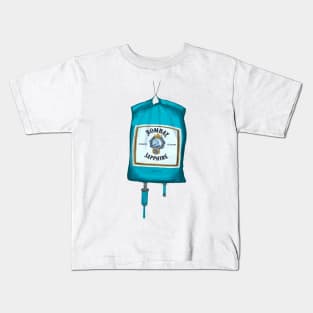 Gin is Life IV Drip bag Sapphire Blue Kids T-Shirt